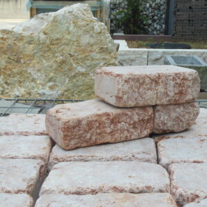 BLOCCHETTI in marmo rosso ANTICATO