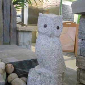 GUFO IN GRANITO GRIGIO
